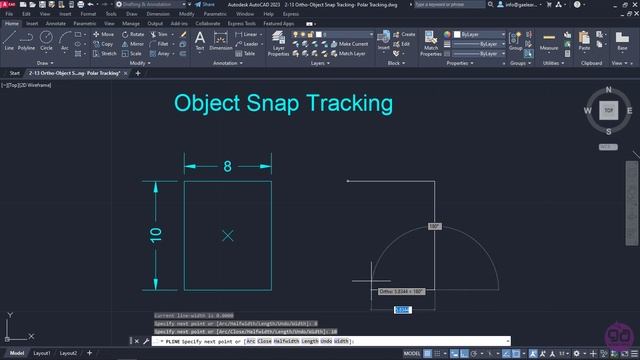 2-14 Adjusting the drawing environment, Ortho and Reference lines (AutoCAD 2023) смотреть онлайн