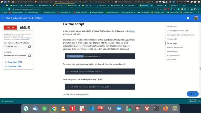 Pushing Local Commits to GitHub | Coursera Lab | Google IT Automation смотреть онлайн
