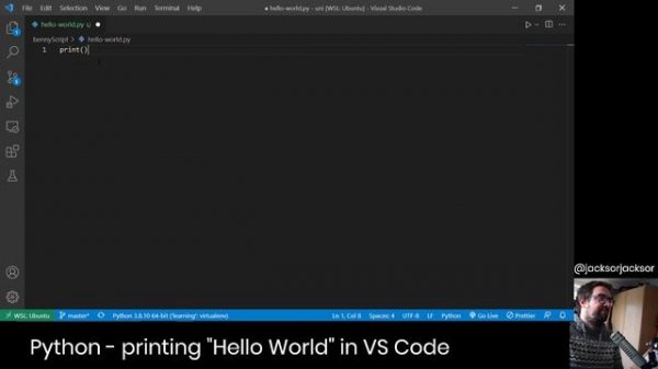 Python - print("Hello World") in VSCode