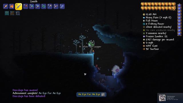 Terraria Deerclops spawn - An Eye For An Eye achievement смотреть онлайн