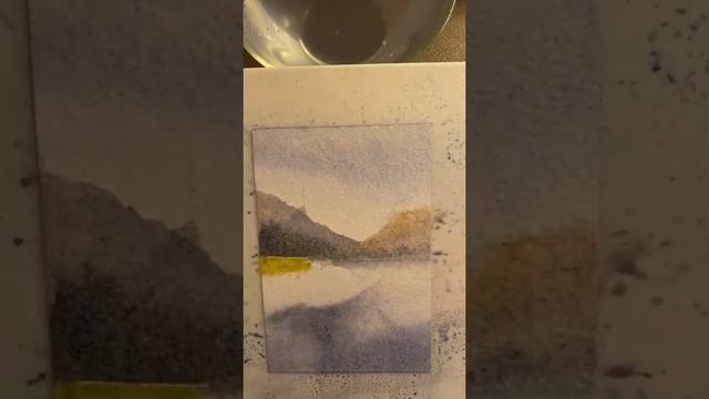 Рисую быстрый пейзаж по фото из Pinterest #watercolor #акварель #landscape смотреть онлайн