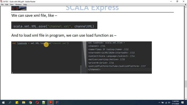 TOC - SCALA Express | 36 Scala to read and write XML смотреть онлайн