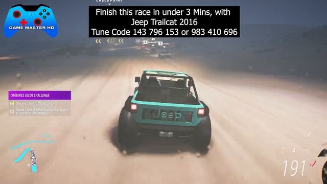Forza Horizon 5 CRATERES SECOS CHALLENGE AChieve a time of 3 Minutes of Crateres Secos смотреть онлайн