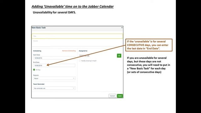 How to put in your "time off"/"unavailable" on Jobber Calendar. смотреть онлайн