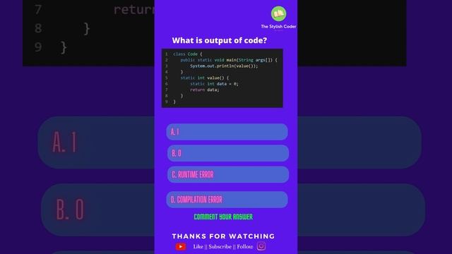 91. Can you predict the output of JAVA code | The Stylish Coder | #java смотреть онлайн