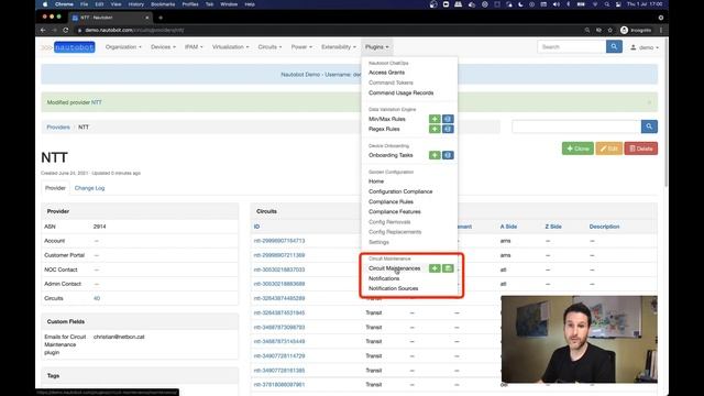 Using the Circuit Maintenance Plugin in the Nautobot Sandbox смотреть онлайн