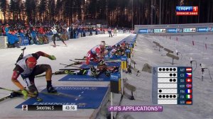 БИАТЛОН. ЧМ 2015. Контиолахти (Финляндия). Мужчины. Эстафета 4 х 7,5км. Спорт 1. 14.03.2015. 1080p.