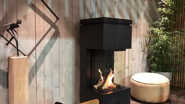 Газовый камин True Vision 550DC, M-DESIGN. Трёхсторонняя топка. В салонах "Камины & печи FLAMBIS". смотреть онлайн