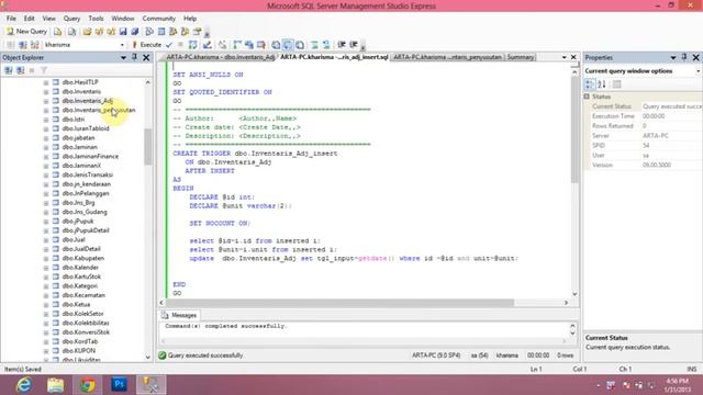 create trigger in sql server management studio express 2005 смотреть онлайн