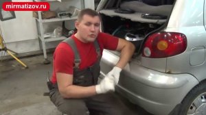 Замена ламп в заднем фонаре Матиз