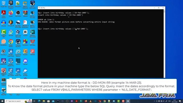 ORA-01830: date format picture ends before converting ... - Oracle Database 12c Error Messages смотреть онлайн