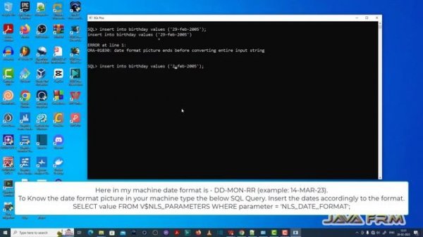 ORA-01830: date format picture ends before converting ... - Oracle Database 12c Error Messages