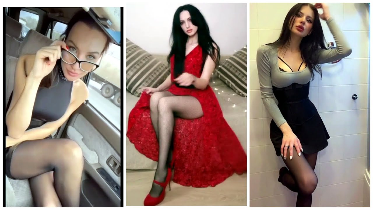 Sexy Nylon Pantyhose Legs Girls TikTok Collection#49 | Девушки в Чулках и Колготках из ТикТока