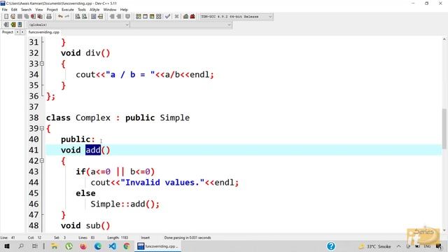 Function Overriding in C++(Urdu/Hindi) смотреть онлайн