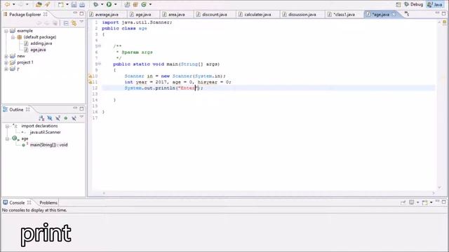 Java eclipse: simple age calculating program tutorial смотреть онлайн