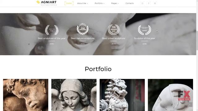 Agniart Sculptor Photo Gallery Website Template TMT Denver Yori смотреть онлайн