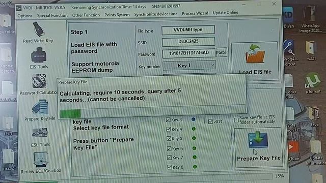 Mercedes benz W203 Key programing VVDI MB TOOL смотреть онлайн
