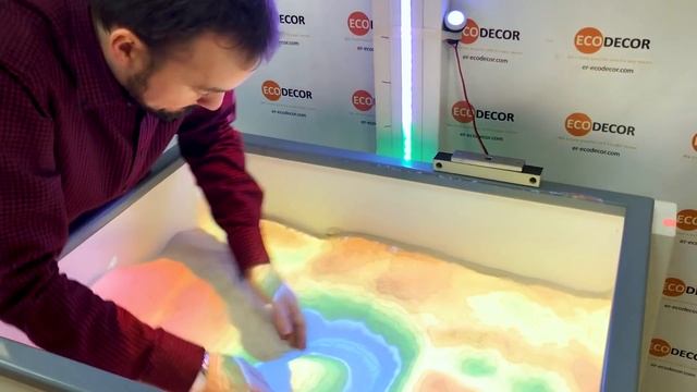 Augmented reality sandbox (AR game) - for Escape Room. AR sandbox with programmable landscape смотреть онлайн