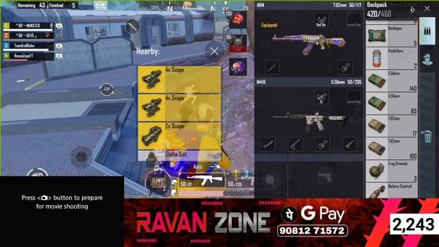 DAY30/100 DAY HARD STREAM | GAMEPLAY KAHA HAI??? | RAVANZONE LIVE | BGMI LIVE |#bgmi #livestream смотреть онлайн