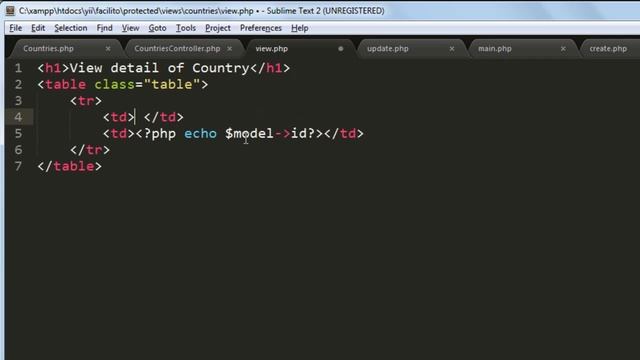 Yii Framework PHP - 16: Acción view смотреть онлайн