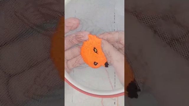 Варежки с вышивкой Лисички. Все процессыив одном видео. смотреть онлайн