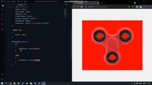 Fidget spinner animation with color change on click смотреть онлайн
