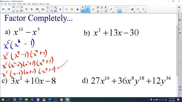 1.2a: Solving Quadratic Equations by Factoring смотреть онлайн