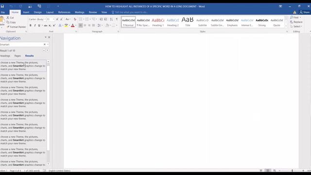 How to highlight all instances of a specific word in a long document смотреть онлайн
