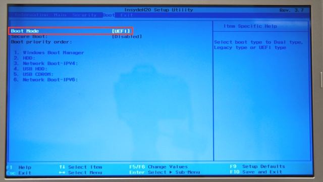 Changing BIOS Mode from UEFI to Legacy смотреть онлайн
