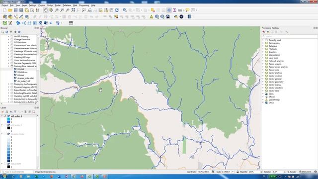 Deriving River Network & Catchments from a DEM using QGIS смотреть онлайн
