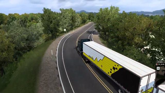 "American Truck Simulator: перевозка грузов в режиме конвоя - мясо в Фресно и динамит Бернс" смотреть онлайн