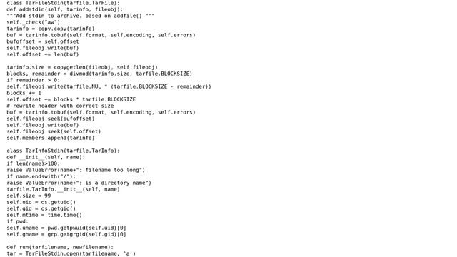 Is it possible to make a .tar.gz file directly from stdin? Or, I need to tar together already... смотреть онлайн