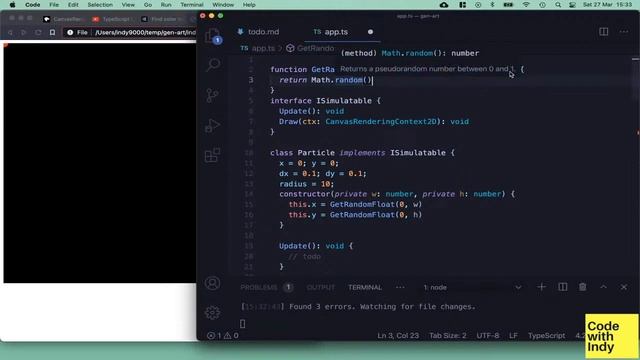 Generative Art with TypeScript - Live coding - real time animations (2021) смотреть онлайн