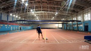 7) Удар по футбольному мячу на дальность