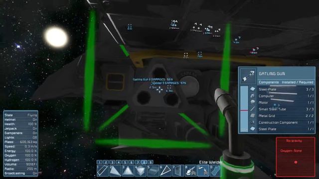 Space Engineers programming: block health HUD warning test смотреть онлайн