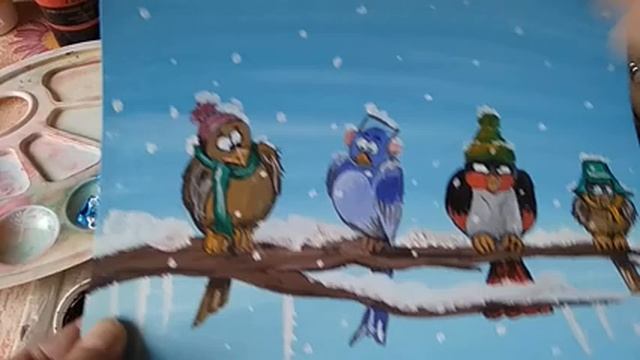 Рисуем птичку на новогодней подвеске из солёного теста. Вторая смотреть онлайн