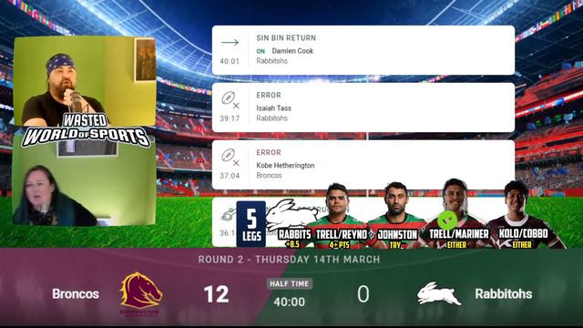NRL Live Stream | Broncos vs Rabbitohs | Round 2 - 2024 смотреть онлайн