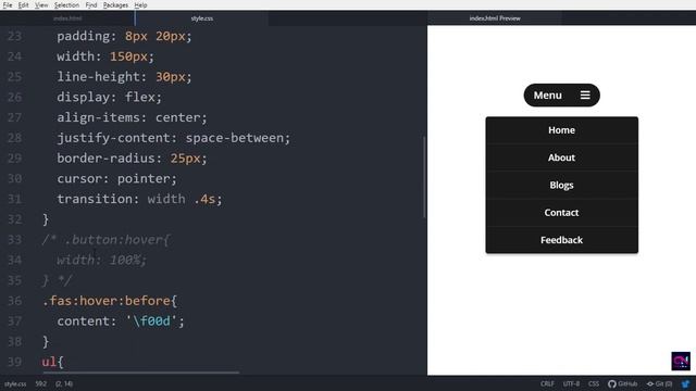 Animated Sliding Menu Items on Click with HTML CSS & Javascript смотреть онлайн