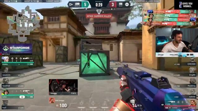 TARIK REACT 3K DO LOUD LESS CONTRA A EDG VALORANT CHAMPIONS смотреть онлайн