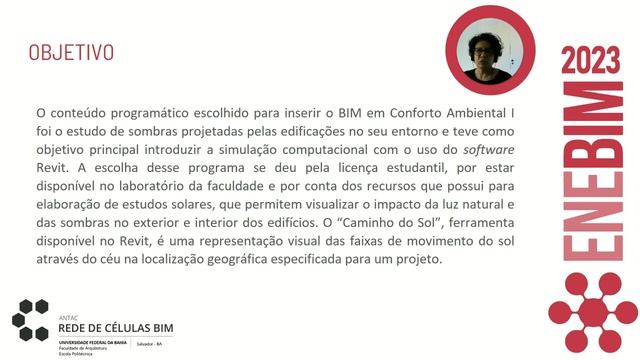 3362 ADOÇÃO DO BIM EM CONFORTO AMBIENTAL I: estudos de sombras projetadas смотреть онлайн