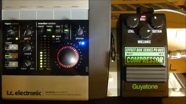 Guyatone PS-003 Compressor Sustainer Guitar Effect Pedal - box series ps003 ps 003 смотреть онлайн