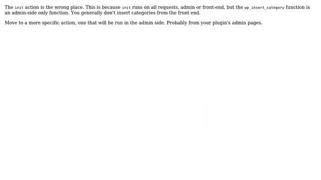 Wordpress: How is it possible that using wp_insert_category throw a fatal error? (4 Solutions!!) смотреть онлайн