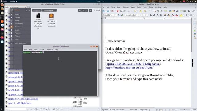 How to install Opera 56.x on Manjaro, Arch Linux смотреть онлайн