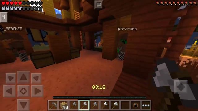 Играем в Sky Wars minecraft pe 0.14.0 (забрал 9 человек)[RUS] смотреть онлайн