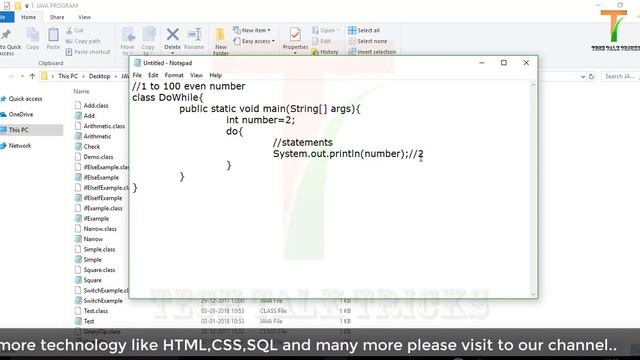 Do while loop in java | Part - 13 | Java Tutorial | Tech Talk Tricks смотреть онлайн