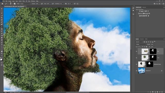 Tree Man Photoshop Manipulation, Double Exposure смотреть онлайн