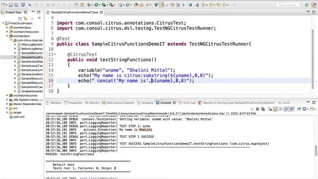 Citrus Integration Testing Framework 08 - Citrus Functions смотреть онлайн