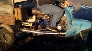 Муравей с двигателем ИЖ Планета. Тест.