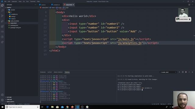 15. Typescript compiler using Watch Mode. Compiling the entire Project or the multiple ts files. смотреть онлайн