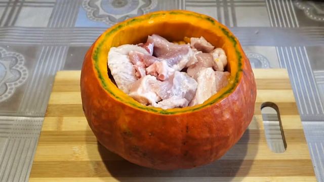Удивительное блюдо.Свинина запечённая в тыкве. смотреть онлайн